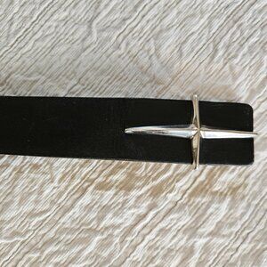 Thierry Mugler Black Leather Belt